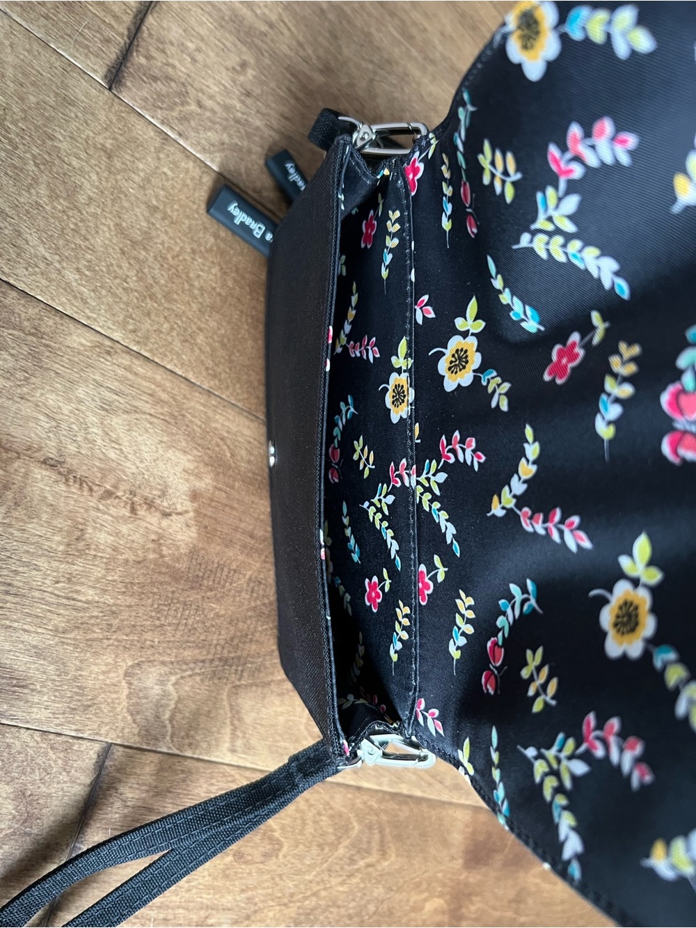 Vera Bradley Black Crossbody Wristlet Bag - Picture 3 of 10